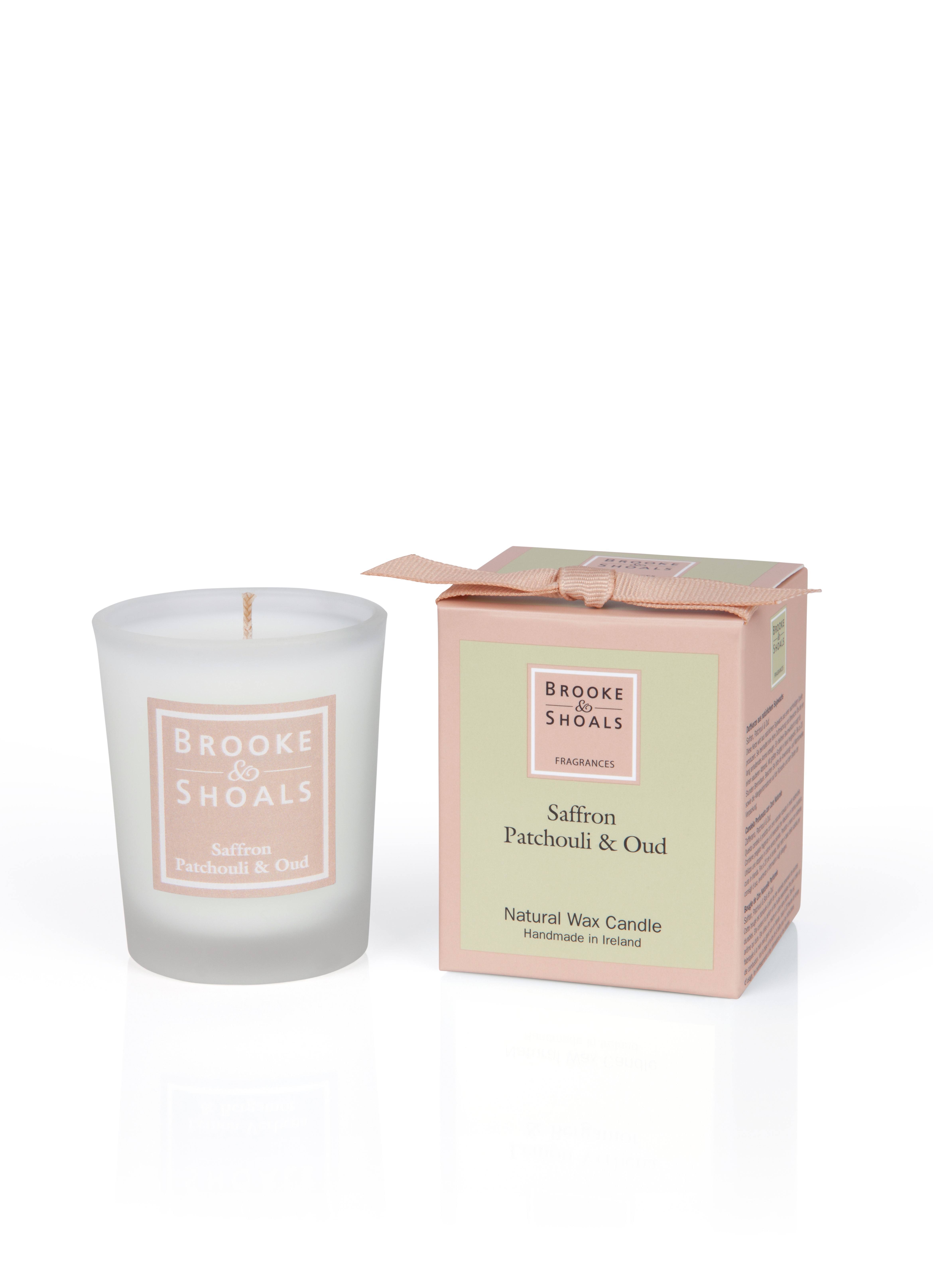 Brooke & Shoals Duftkerze Safran, Patchouli & Oud, handgefertigt